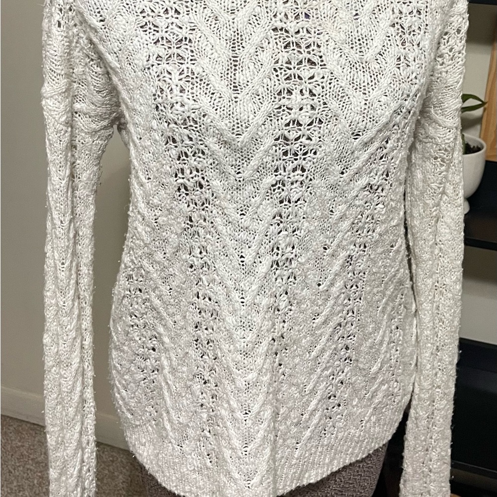 Aeropostale Knit Patterned Sweater - Cream